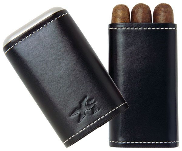 XIKAR ENVOY 3 CIGAR CASE BLACK